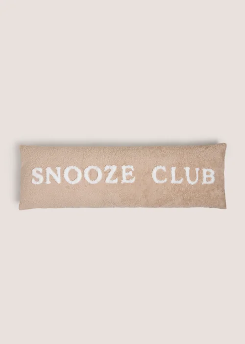 Beige Snooze Club Bolster Cushion Image 3