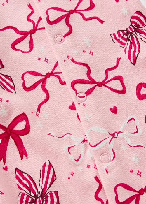 Baby Pink Bow Mini Me Sleepsuit (Newborn-23mths) - Age 0 - 3 Months Image 2