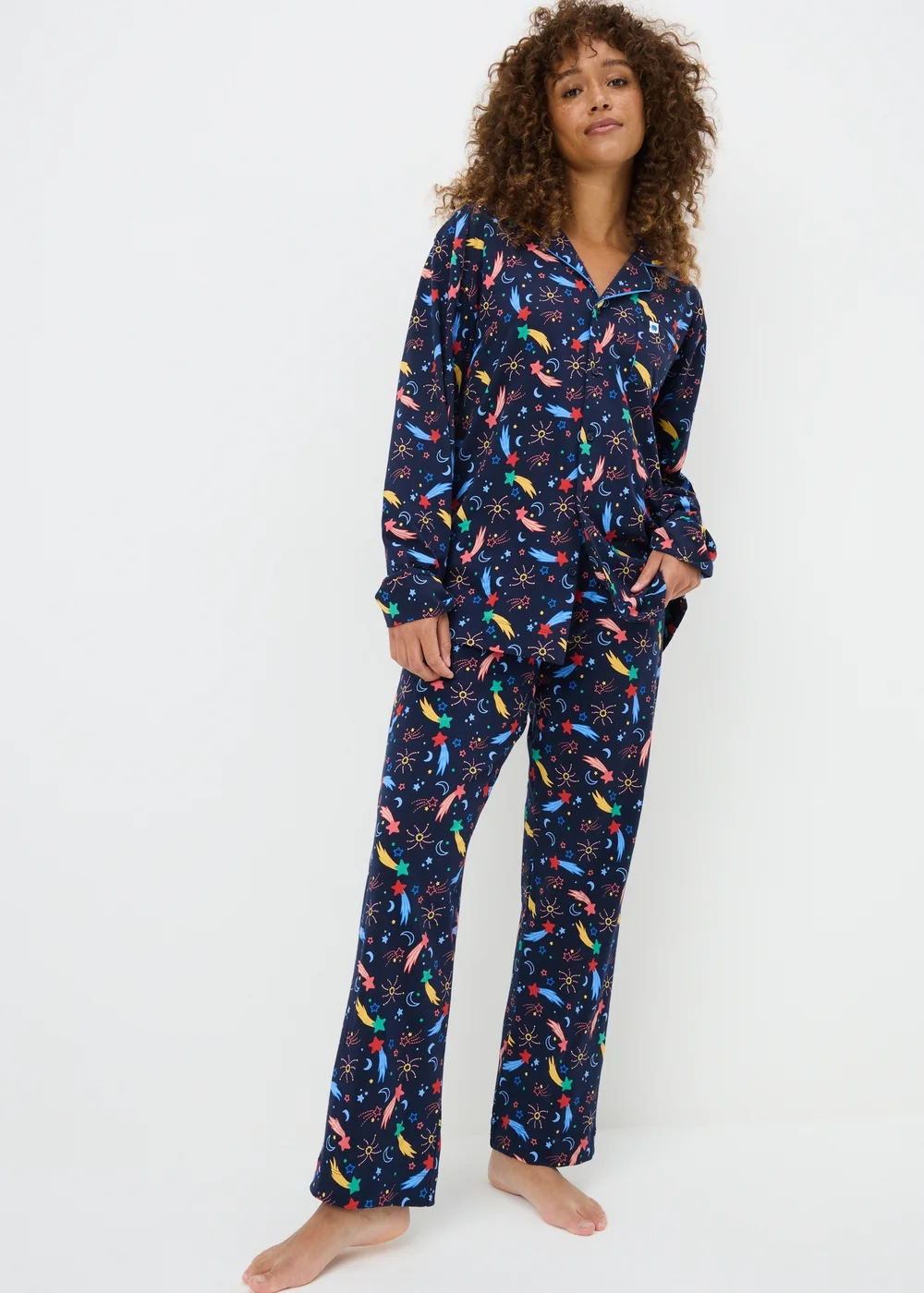 Alder Hey Adult Unisex Navy Traditional Pyjama Set - Extra small Image 3