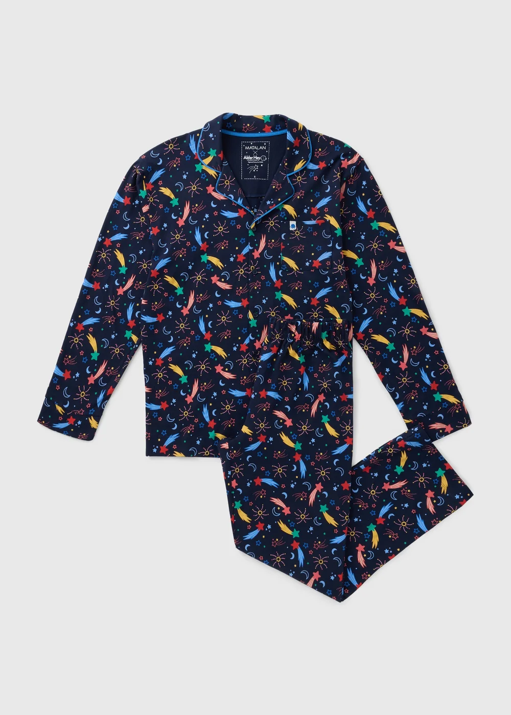 Alder Hey Adult Unisex Navy Traditional Pyjama Set - Extra small Image 7