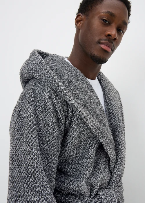 Grey Popcorn Dressing Gown - Small Image 2