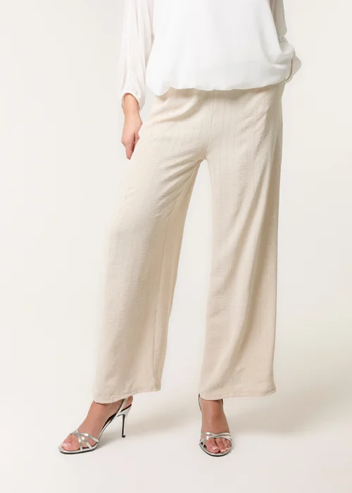 Blue Vanilla Stone Sparkle Wide Leg Trouser - M/L Image 4