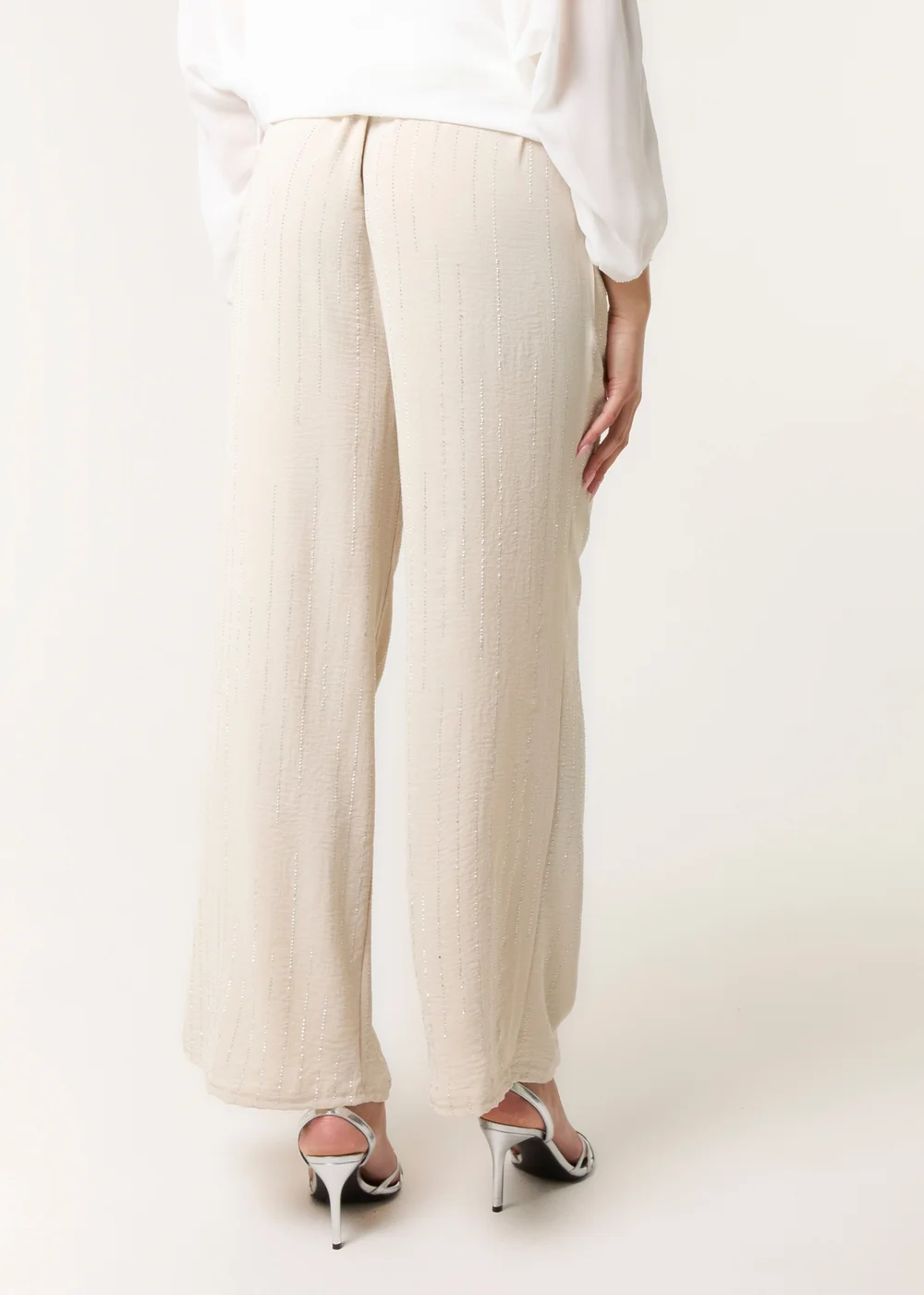 Blue Vanilla Stone Sparkle Wide Leg Trouser - M/L Image 2