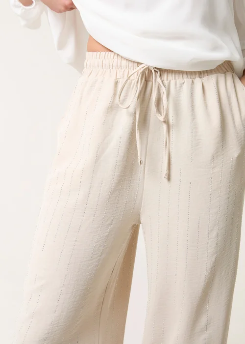 Blue Vanilla Stone Sparkle Wide Leg Trouser - M/L Image 3