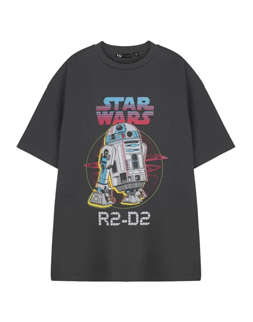 Star Wars Charcoal R2D2 T Shirt - S Image 1
