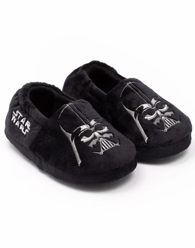 Vanilla Underground Star Wars Black Darth Vader Kids Slippers (Younger 10-Older 4)