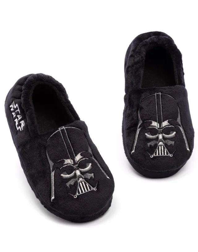 Vanilla Underground Star Wars Black Darth Vader Kids Slippers (Younger 10-Older 4)