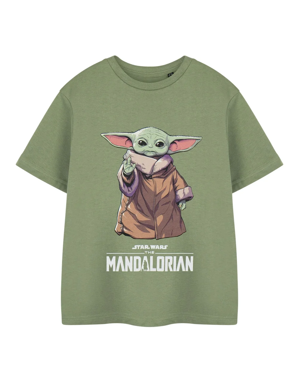 Star Wars Khaki The Mandalorian Grogu Kids T Shirt (3-14 Years) - 11-12 Yrs Image 1