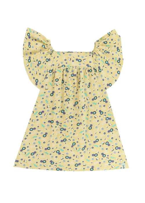 Lilly & Sid Organic Cotton Yellow Sea Floral Print Dress (24 Months- 7 Years) - 2-3 Yrs Image 2