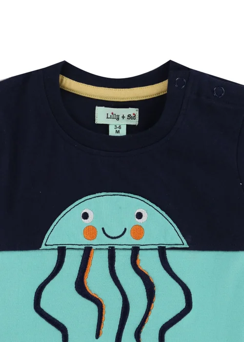 Lilly & Sid Multicoloured Jellyfish Print Top & Short Set (0- 24 Months) - 0-3 months Image 5