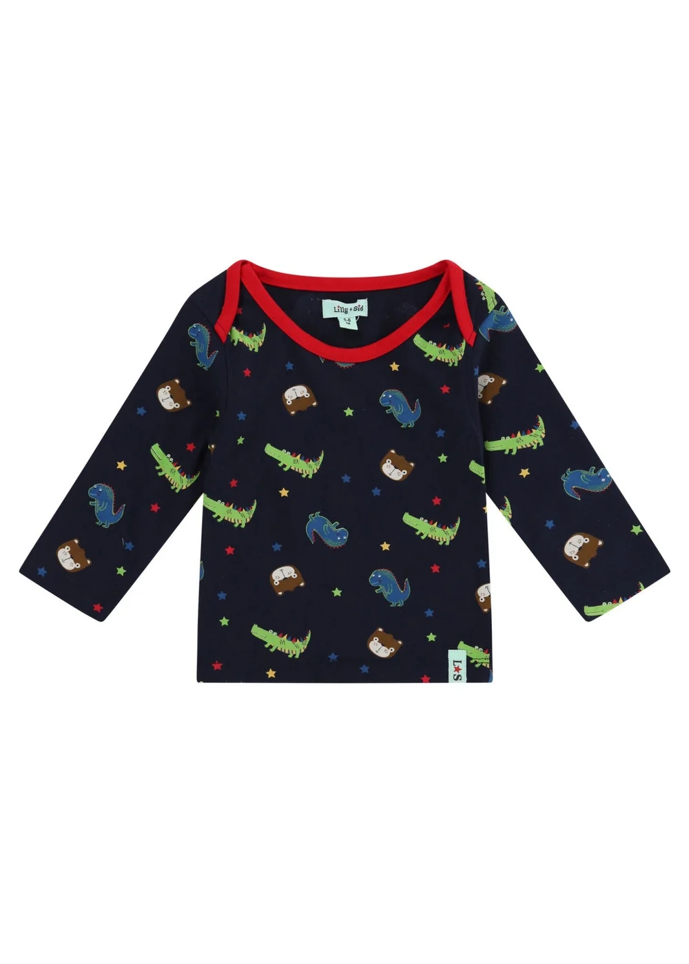 Lilly & Sid Multicoloured Dinosaur Print Top & Jogger Set (0- 24 Months) - 0-3 months Image 3