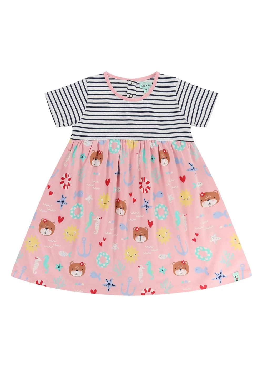 Lilly & Sid Multicoloured Lilly & Friends Print Dress (0-8 Years) - 0-3 months Image 1