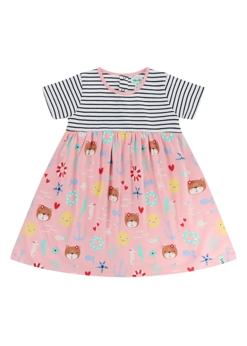 Lilly & Sid Multicoloured Lilly & Friends Print Dress (0-8 Years) - 0-3 months Image 1