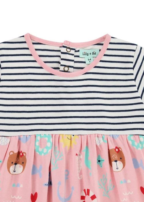 Lilly & Sid Multicoloured Lilly & Friends Print Dress (0-8 Years) - 0-3 months Image 3