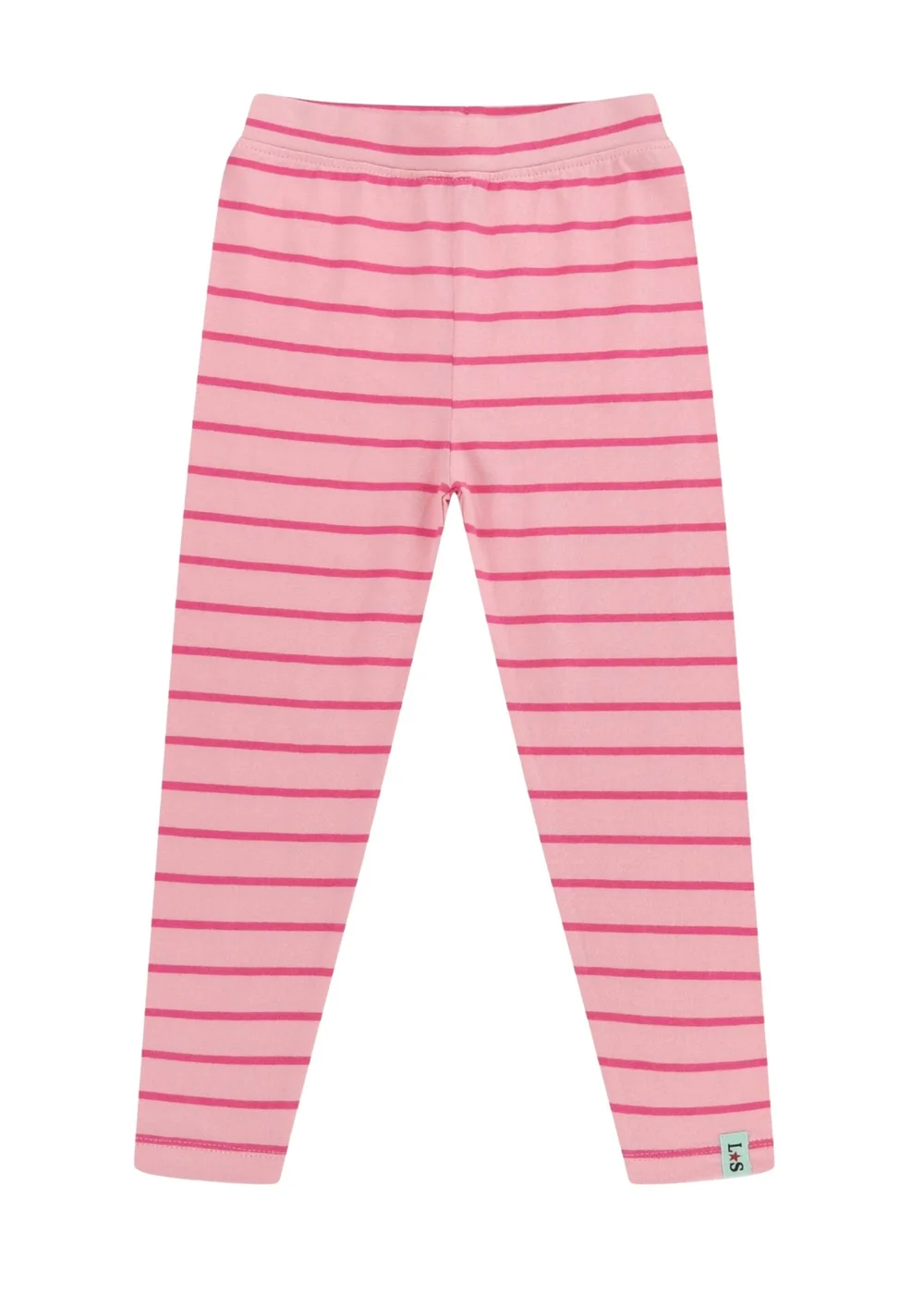 Lilly & Sid Pink Lilly Applique & Stripe Print Leggings 2 pack (24 Months- 8 Years) - 3-4 Yrs Image 4