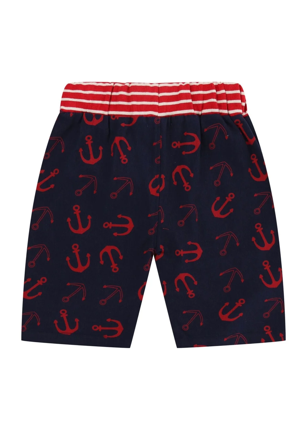 Lilly & Sid Organic Cotton Navy Anchor Print Shorts (24 Months- 8 Years) - 3-4 Yrs Image 4