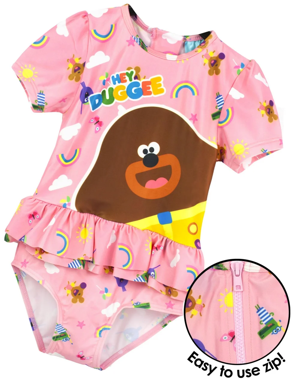Hey Duggee Kids Pink 1 Piece Pink Swimming Costume (12 Months-6 Years) - Age 12 - 18 Months Image 3