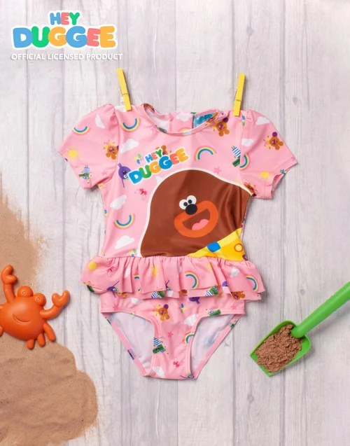 Hey Duggee Kids Pink 1 Piece Pink Swimming Costume (12 Months-6 Years) - Age 12 - 18 Months Image 2