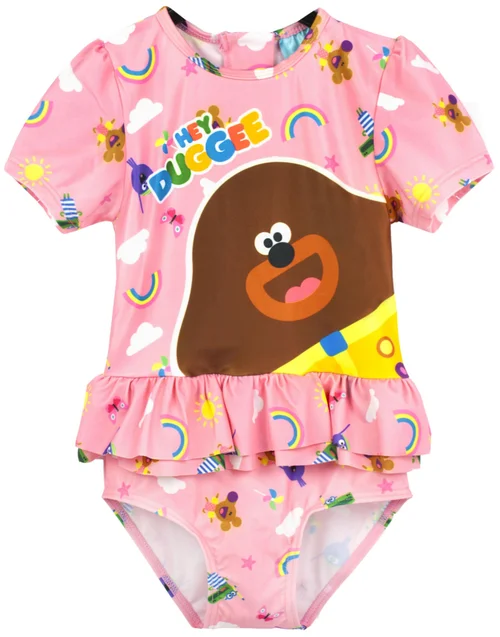 Hey Duggee Kids Pink 1 Piece Pink Swimming Costume (12 Months-6 Years) - Age 12 - 18 Months Image 1