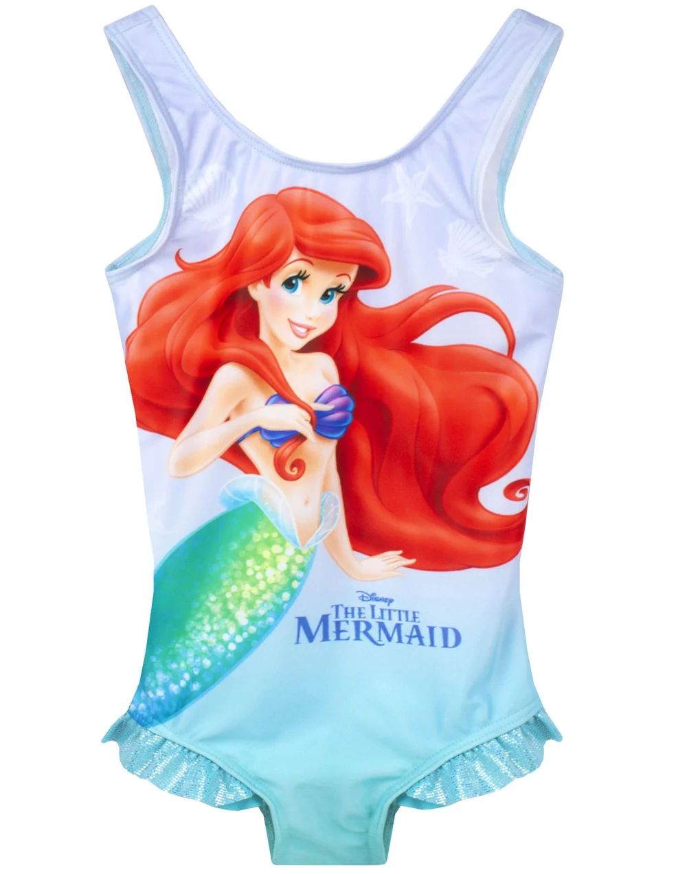 Disney Kids Blue Ariel Poncho Towel & Swimsuit Set (18 Months-8 Years) - Age 6-7 Years Image 5