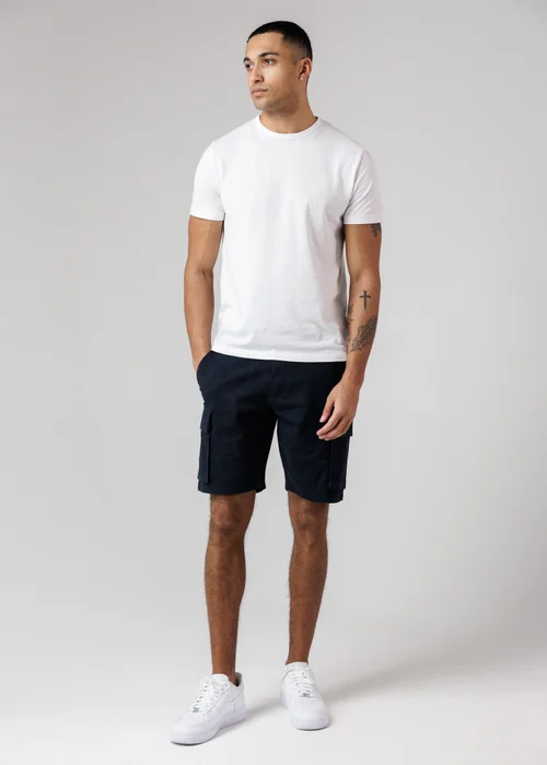 French Connection Navy Cotton Cargo Shorts 2 Pack - L Image 5