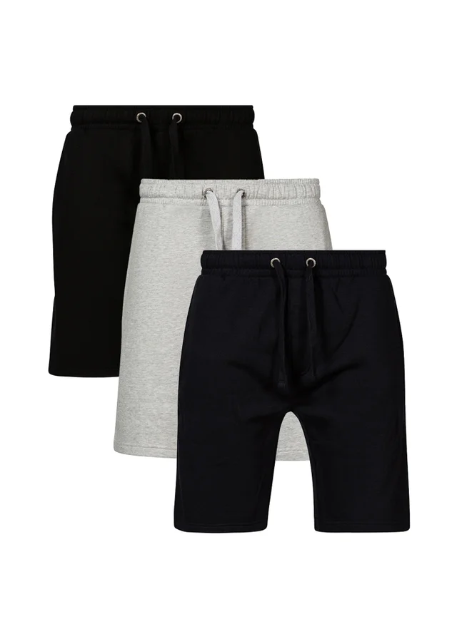 French Connection Black Cotton Jersey Shorts 3 Pack