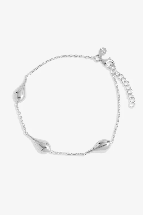 Simply Silver Sterling Silver 925 Polished Nugget Orb Bracelet - One Size Image 1