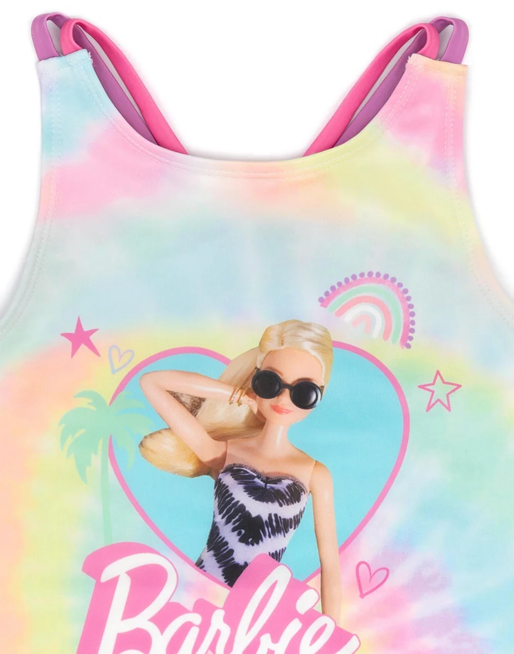 Barbie Kids Tie Dye 1 Piece Multi Coloured Swimsuit (3-12 Years) - Age 11-12 Years Image 5