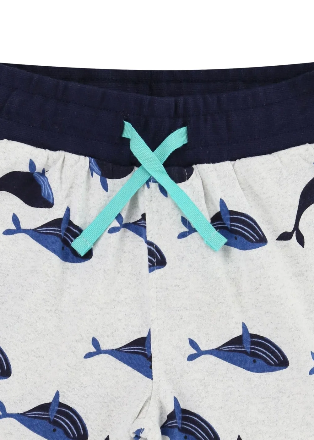 Lilly & Sid Multi Coloured Whale Print Shorts (0-8 Years) - 0-3 months Image 3