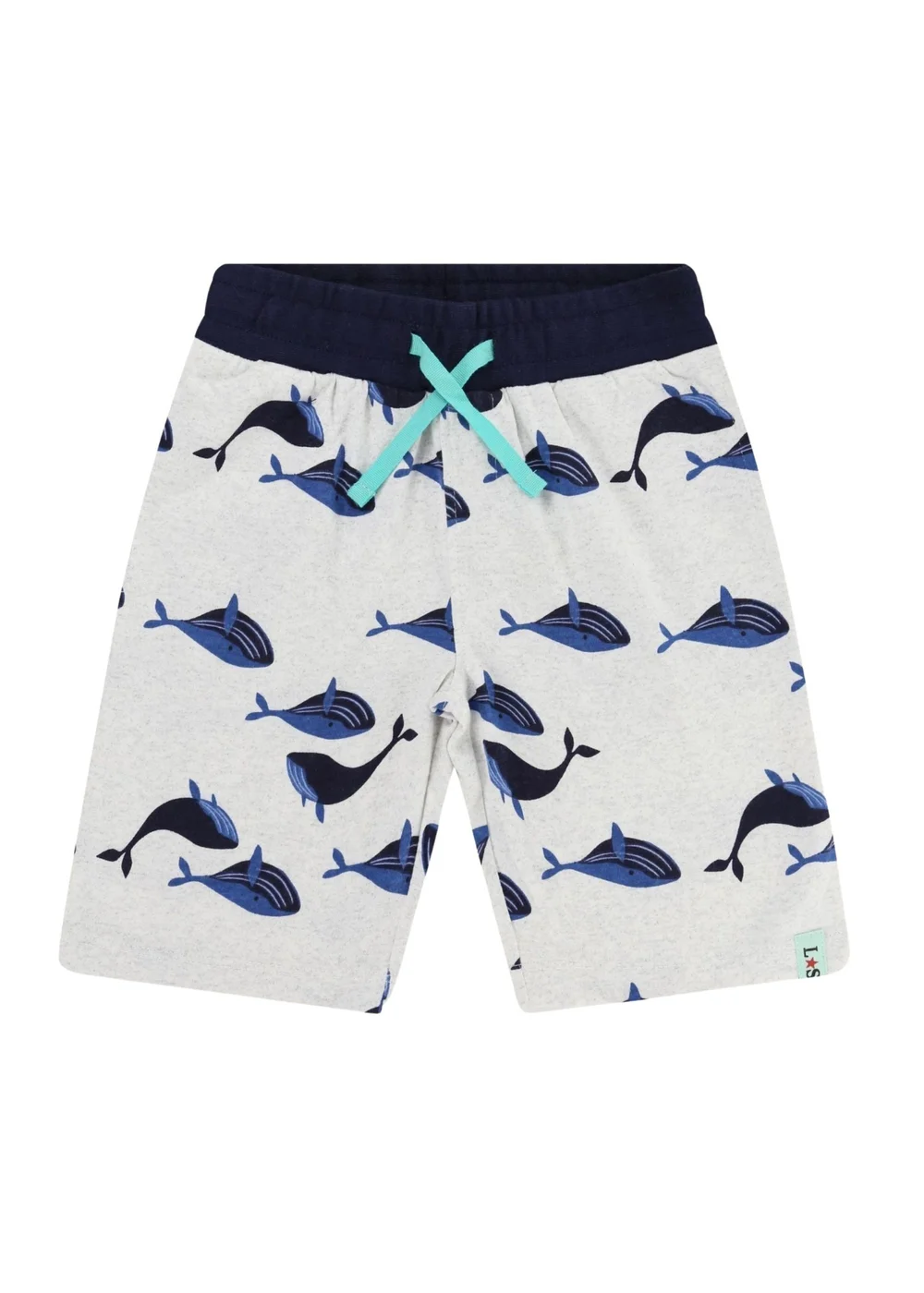Lilly & Sid Multi Coloured Whale Print Shorts (0-8 Years) - 0-3 months Image 1