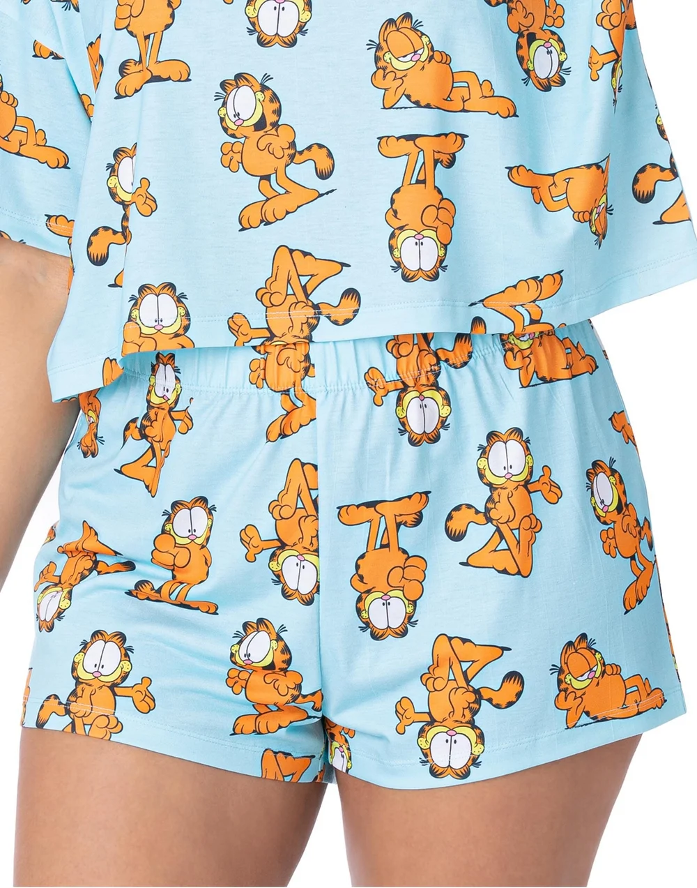 Garfield Blue Garfield All Over Print Shortie Pyjamas - Small Image 4