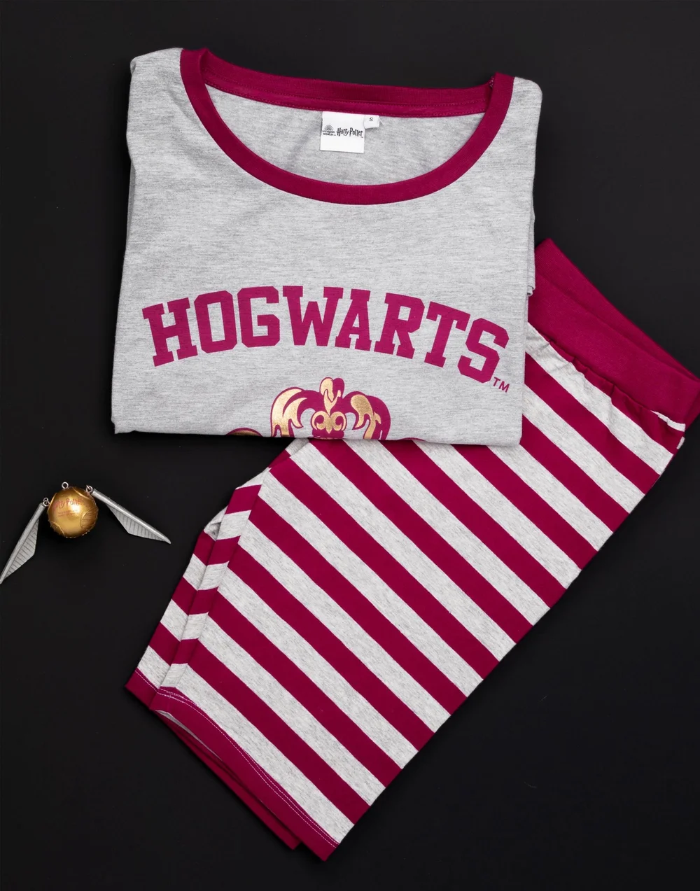 Vanilla Underground Harry Potter Grey Hogwarts Crest Shortie Pyjamas - Small Image 4