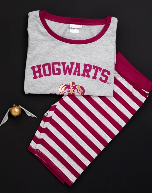 Vanilla Underground Harry Potter Grey Hogwarts Crest Shortie Pyjamas - Small Image 4