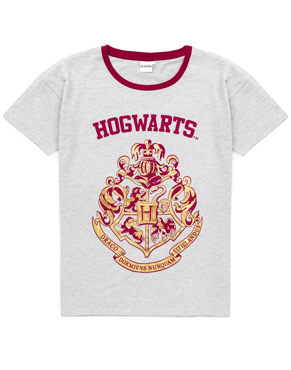 Vanilla Underground Harry Potter Grey Hogwarts Crest Shortie Pyjamas - Small Image 5