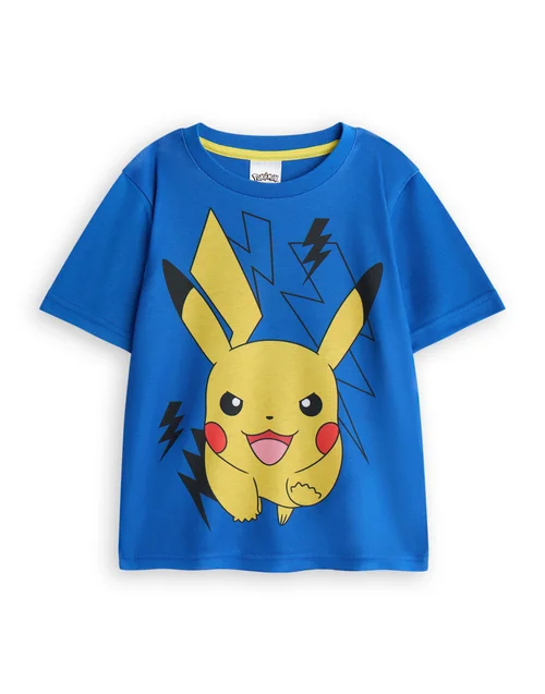 Vanilla Underground Pokemon Pikachu Kids Blue Shortie Pyjamas (3-10 Years) - Age 7-8 Years Image 3