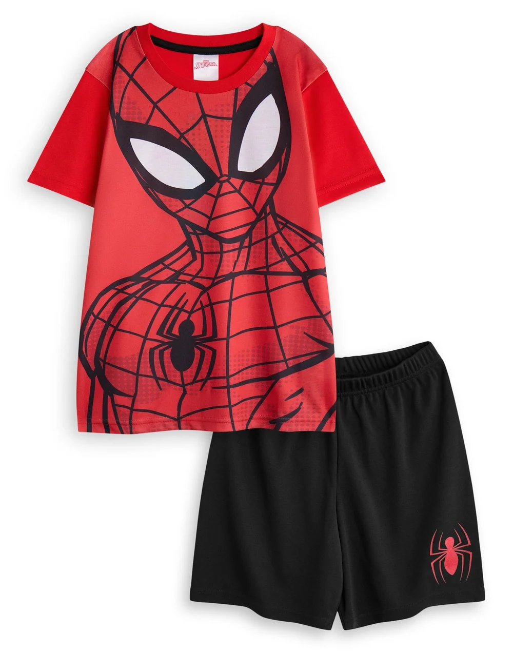 Vanilla Underground Marvel Spiderman Kids Red Shortie Pyjamas (2-8 Years) - Age 2-3 Years Image 1