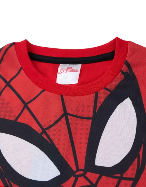 Vanilla Underground Marvel Spiderman Kids Red Shortie Pyjamas (2-8 Years) - Age 2-3 Years Image 5
