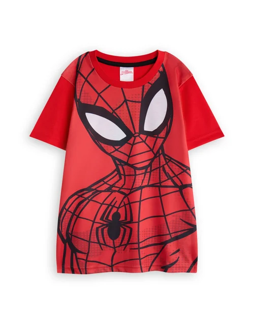 Vanilla Underground Marvel Spiderman Kids Red Shortie Pyjamas (2-8 Years) - Age 2-3 Years Image 3