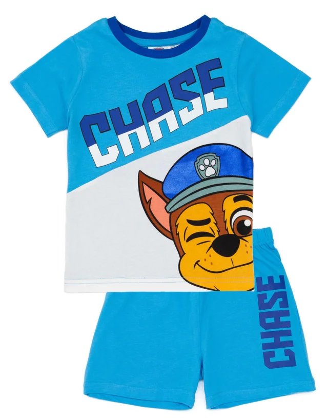 Vanilla Underground Paw Patrol Chase Kids Shortie Blue Pyjamas (12 Months-6 Years)