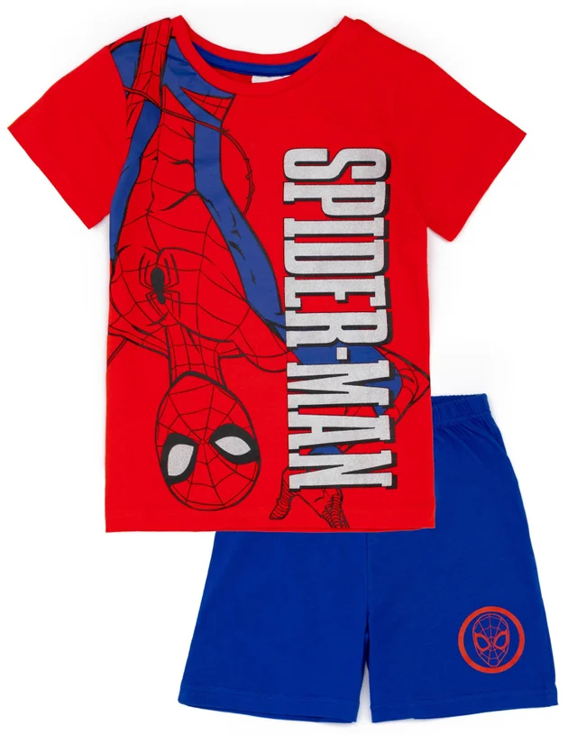 Vanilla Underground Marvel Spiderman Kids Shortie Pyjamas (2-8 Years)