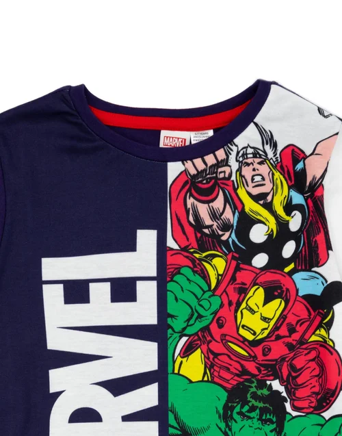 Vanilla Underground Marvel Avengers Kids Shortie Pyjamas (2-8 Years) - Age 6-7 Years Image 3