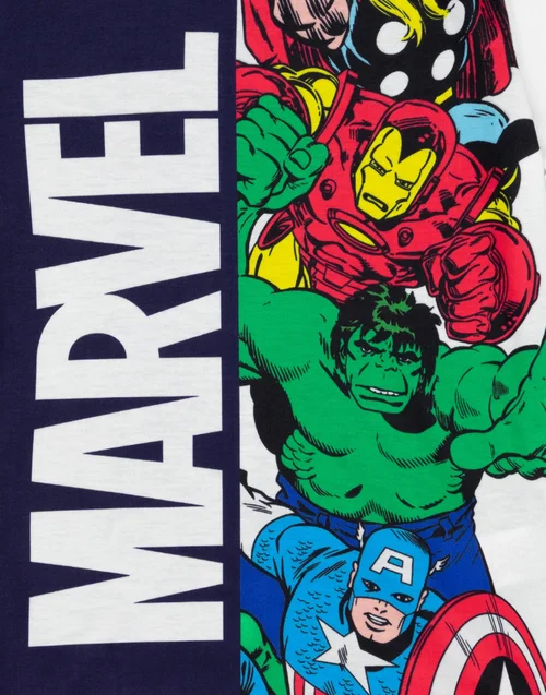 Vanilla Underground Marvel Avengers Kids Shortie Pyjamas (2-8 Years) - Age 6-7 Years Image 2
