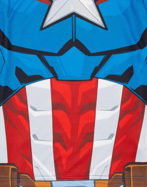 Vanilla Underground Marvel Captain America Kids Shortie Pyjamas (2-8 Years) - Age 2-3 Years Image 2