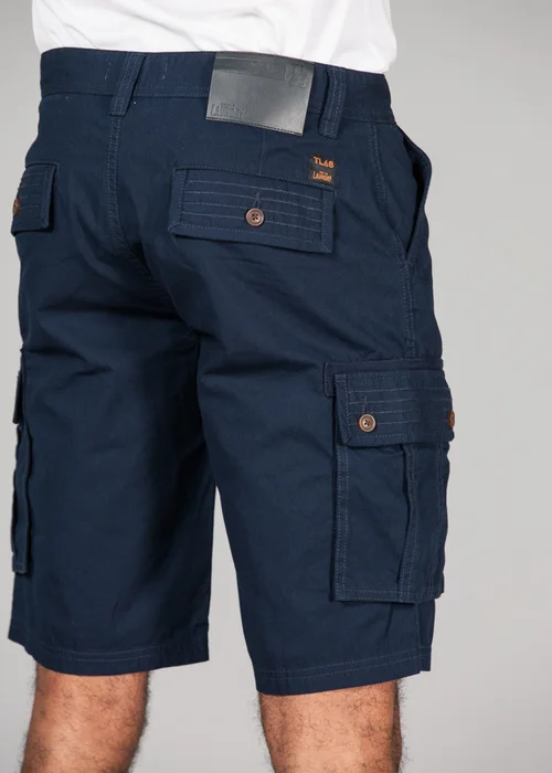 Tokyo Laundry Navy Cotton Cargo-Style Short with Pockets - M Image 3