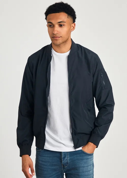 French Connection Navy MA1 Technical Bomber Jacket - XL Image 1