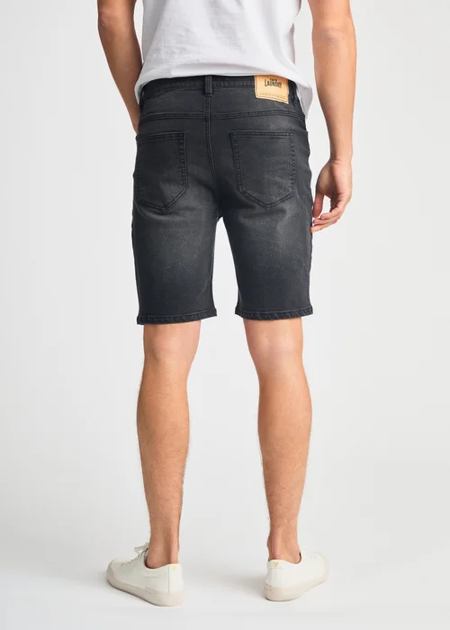 Tokyo Laundry Black Cotton Blend Regular-Fit Denim Shorts - L Image 2