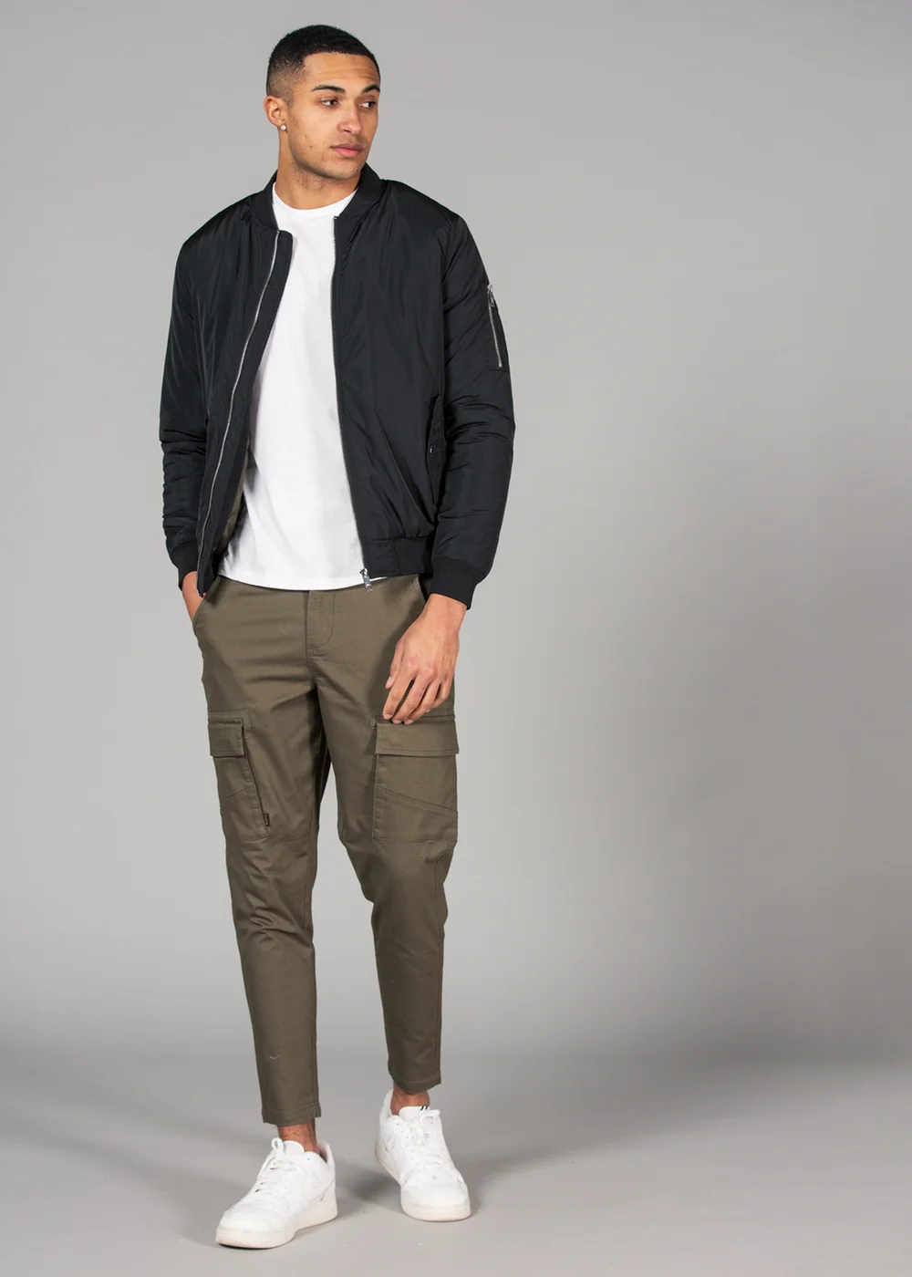 Tokyo Laundry Black Bomber Jacket with Zip Fastening - XL Image 4