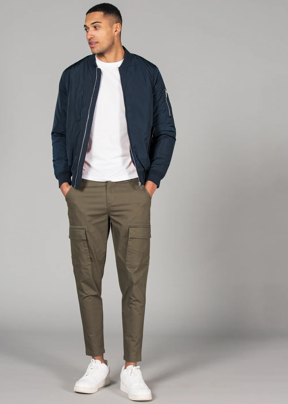 Tokyo Laundry Navy Bomber Jacket with Zip Fastening - 2XL Image 3