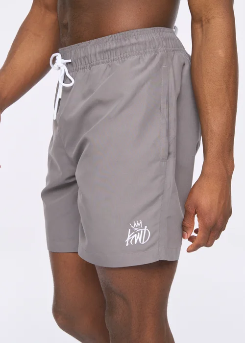 Kings Will Dream Charcoal Grey Crosby Swim Shorts - Small Image 2