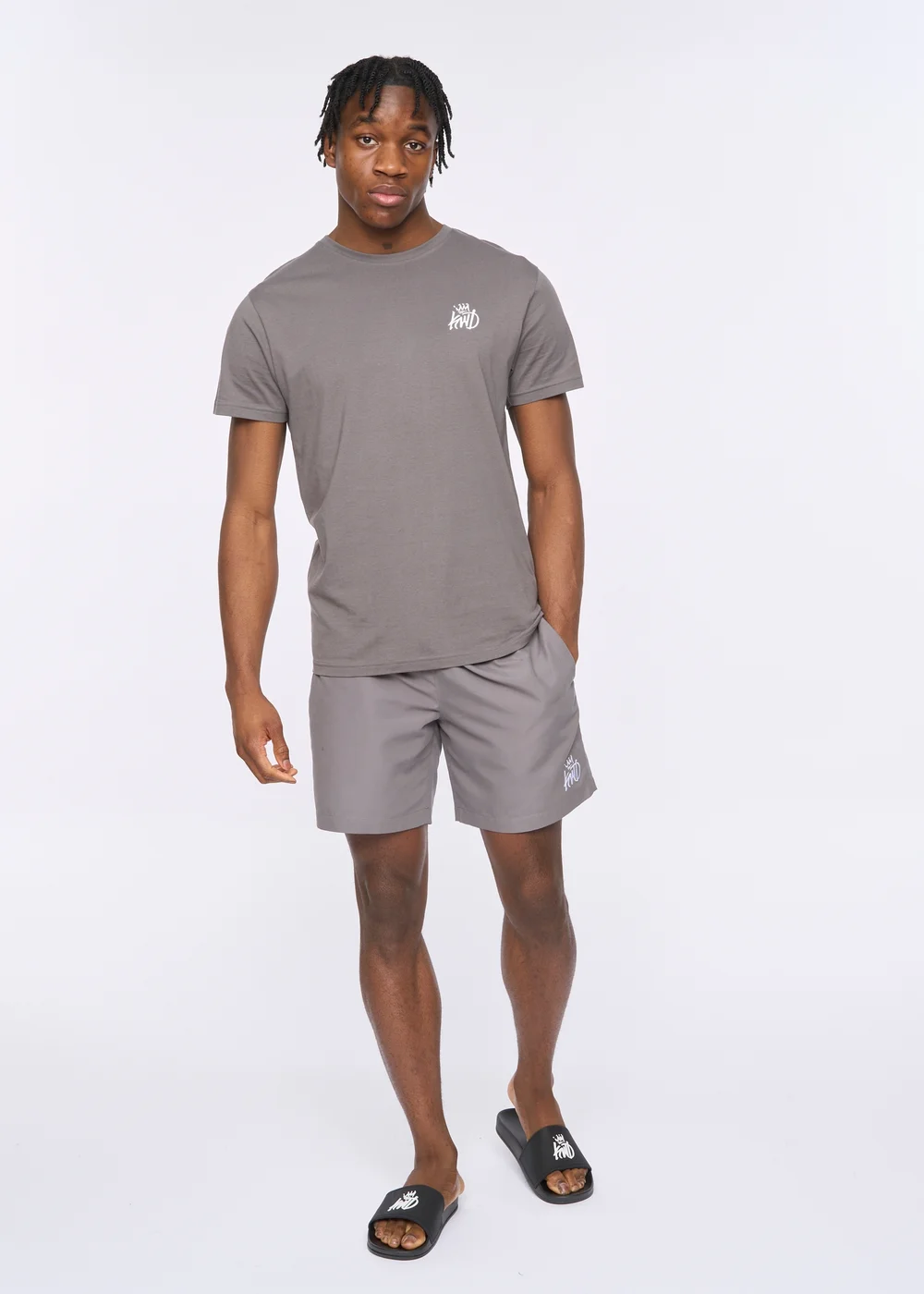 Kings Will Dream Charcoal Grey Crosby Swim Shorts - Small Image 5